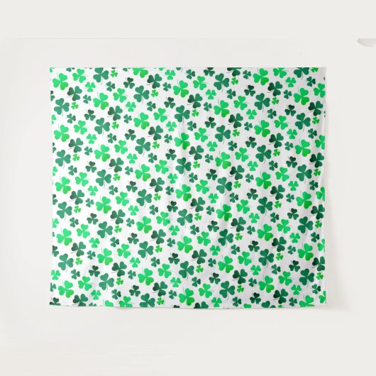 Clover Shamrock Irish Green Spring St Patricks Day Wandkleed (Voorkant (horizontaal))