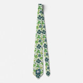Clover Shamrock Monogrammed St. Patrick's Day Stropdas (Voorkant)