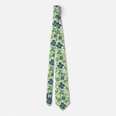 Clover Shamrock Monogrammed St. Patrick's Day Stropdas (Achterkant)