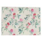 Clover, shamrock op beige. groot cadeauzakje (Achterkant)