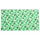Clover Shamrock Pattern Modern Elegant Green Kussensloop (Voorkant-Rechts)