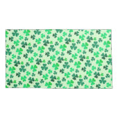 Clover Shamrock Pattern Modern Elegant Green Kussensloop (Achterkant-Links)