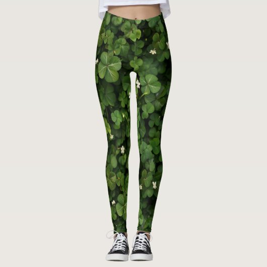 Clover Shamrock St. Patrick's day Leggings (Voorkant)