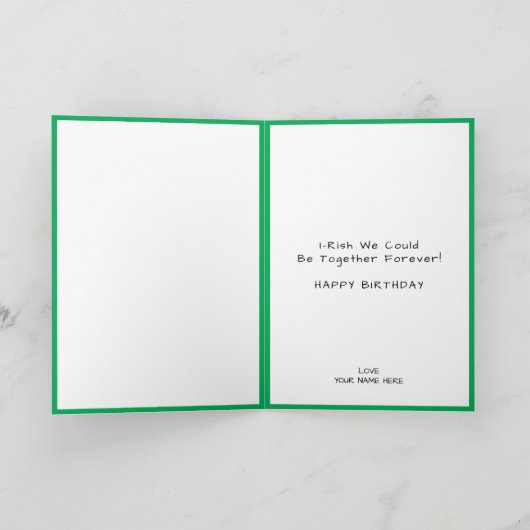 Clover St Patrick's Day Grappige Vriendelijke Verj Bedankkaart (Binnen)