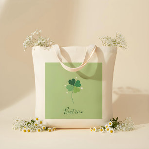 Clover Tote Bag – Groen Bloemendesign