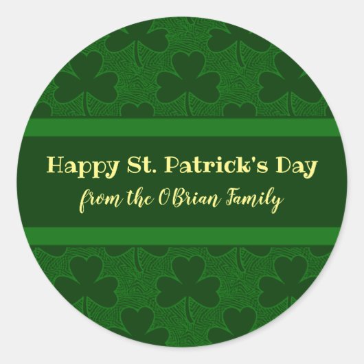 Clover voor plakafdrukken ronde sticker (Voorkant)