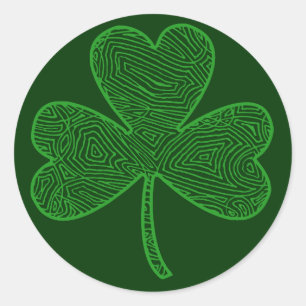 Clover voor plakafdrukken ronde sticker