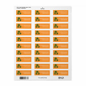 Clovers d1 Irish St. Patrick's Day Adresetiketten Etiket (Full Sheet)