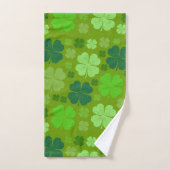 Clovers verts, Lucky Clovers, Saint Patrick's Day (Serviette à main)