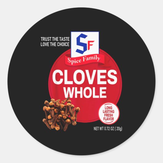 Cloves Whole Halloween Sce Costume Group Matching Ronde Sticker (Voorkant)