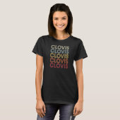 Clovis California Clovis CA Retro tekst T-shirt (Voorkant volledig)