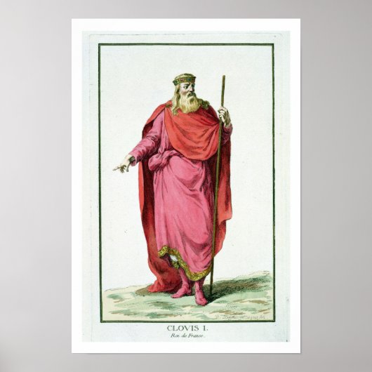 Clovis I (481-511) King of the Salian Franks from Poster (Voorkant)