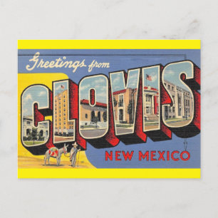 Clovis, Nouveau-Mexique Carte postale Voyage Art V