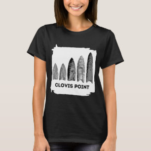 Clovis Point Arrowiad Native American Artifact Hu T-shirt