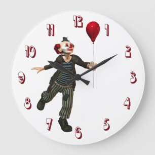 Clown 3 Wall Clock Grote Klok