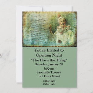 Clown Actor and Song Sheet Kaart