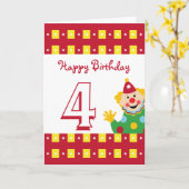 Clown avec étoiles Bonne carte d'anniversaire (Fleur jaune)