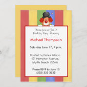 Clown Birthday Invitation Kaart (Voorkant / Achterkant)