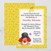 Clown Birthday Party Invitation Kaart (Voorkant / Achterkant)