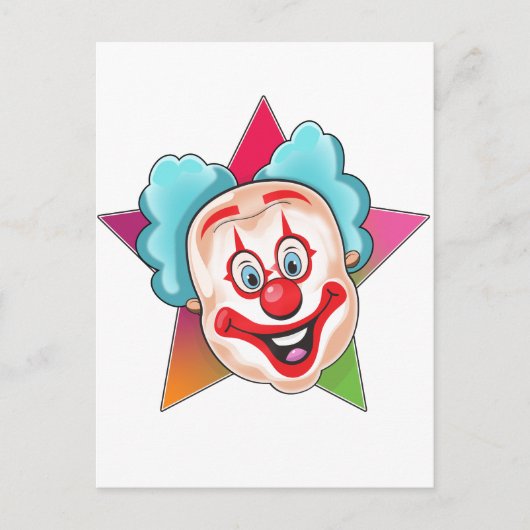 clown briefkaart (Voorkant)