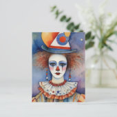 clown briefkaart (Staand voorkant)