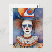 clown briefkaart (Voorkant / Achterkant)