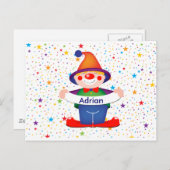 clown briefkaart (Voorkant / Achterkant)