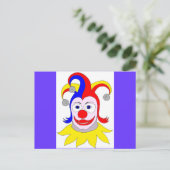 clown briefkaart (Staand voorkant)