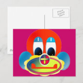 clown briefkaart (Voorkant / Achterkant)