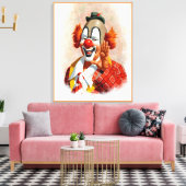 Clown canvas schilderij 2 afdruk (Insitu (Woonkamer))