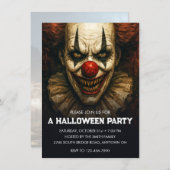 Clown Carnaval van de Schreeuwen Halloween Party Kaart (Voorkant / Achterkant)