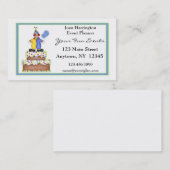 Clown, carte de visite de gâteau (Devant / Derrière)