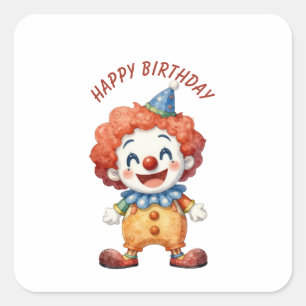 Clown Circus Humor Vierkante Sticker