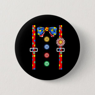 Clown Costume Halloween Ronde Button 5,7 Cm