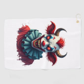 Clown Cow of Terror Golfhanddoek (Horizontaal)