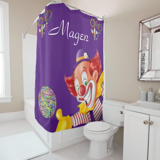 Clown de rideau de douche (En situation)