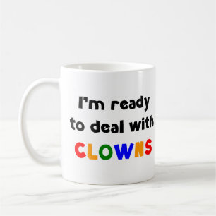 clown deal met koffiemok