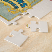 Clown die bloemen overhandigt aan een vrouw te paa legpuzzel (Zijkant)