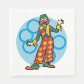 Clown die servetten poseert (Voorkant)