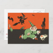 Clown Dog Witch Bat Black Cat Skelet Briefkaart (Voorkant / Achterkant)