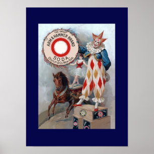 Clown Doll Horse Poster