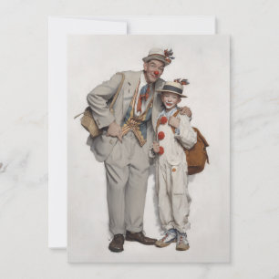 Clown duo, vader en zoon kaart