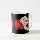 Clown effrayant café visage Mug (Devant droit)