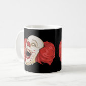 Clown effrayant café visage Mug (Devant gauche)