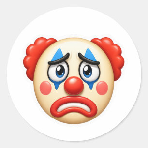 Clown Emoji “Ik vertrouwde ze” Meme Ronde Sticker