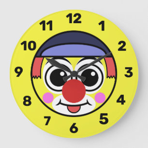 Clown Face Emoji Grote Klok