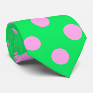Clown feestdas_roze op fel chartreuse stropdas