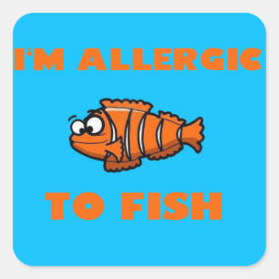 Clown Fish Allergie Alert sticker