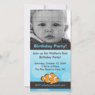 Clown Fish Birthday Party fotokaart