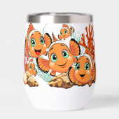 Clown fish Cartoon cute Family Underwater (Arrière)